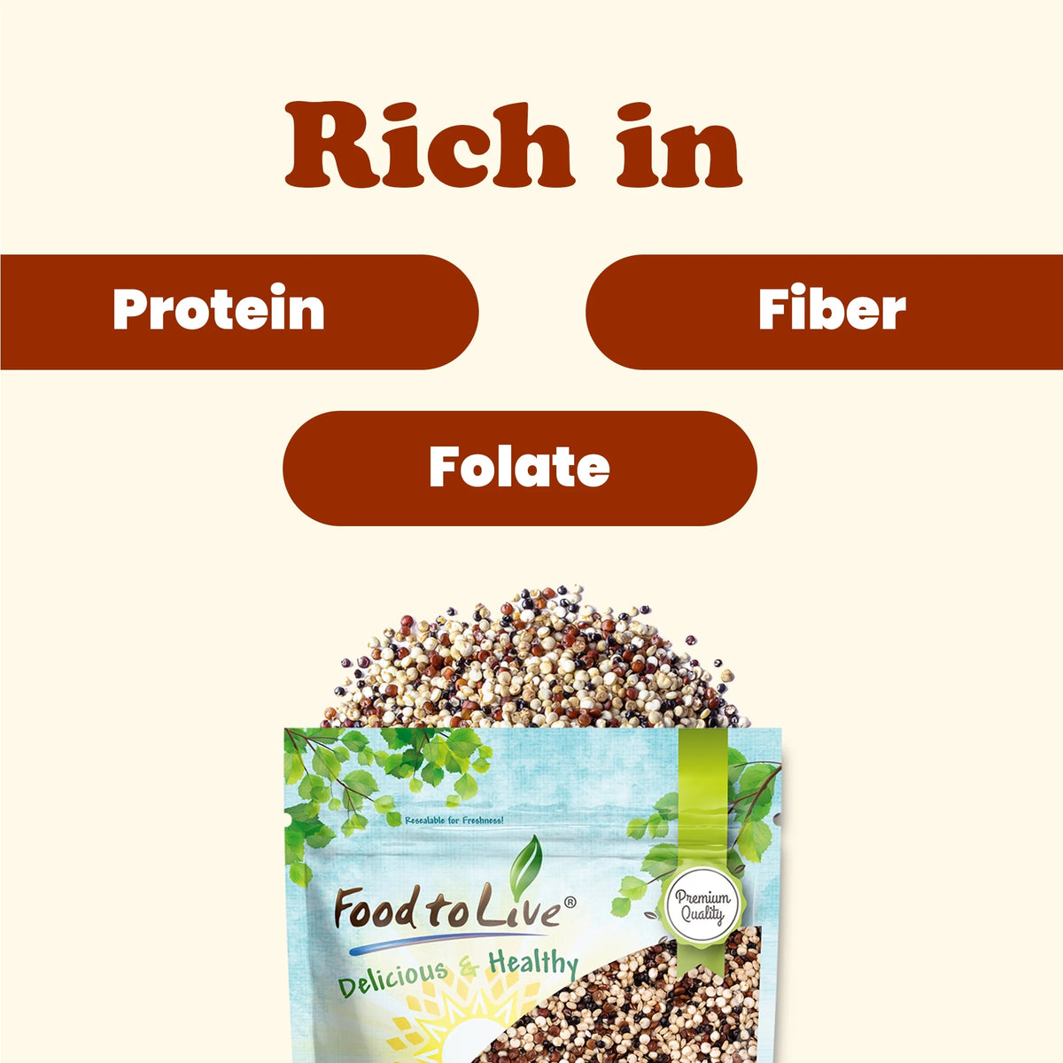 24 Pounds Tri-Color Quinoa Blend K314099