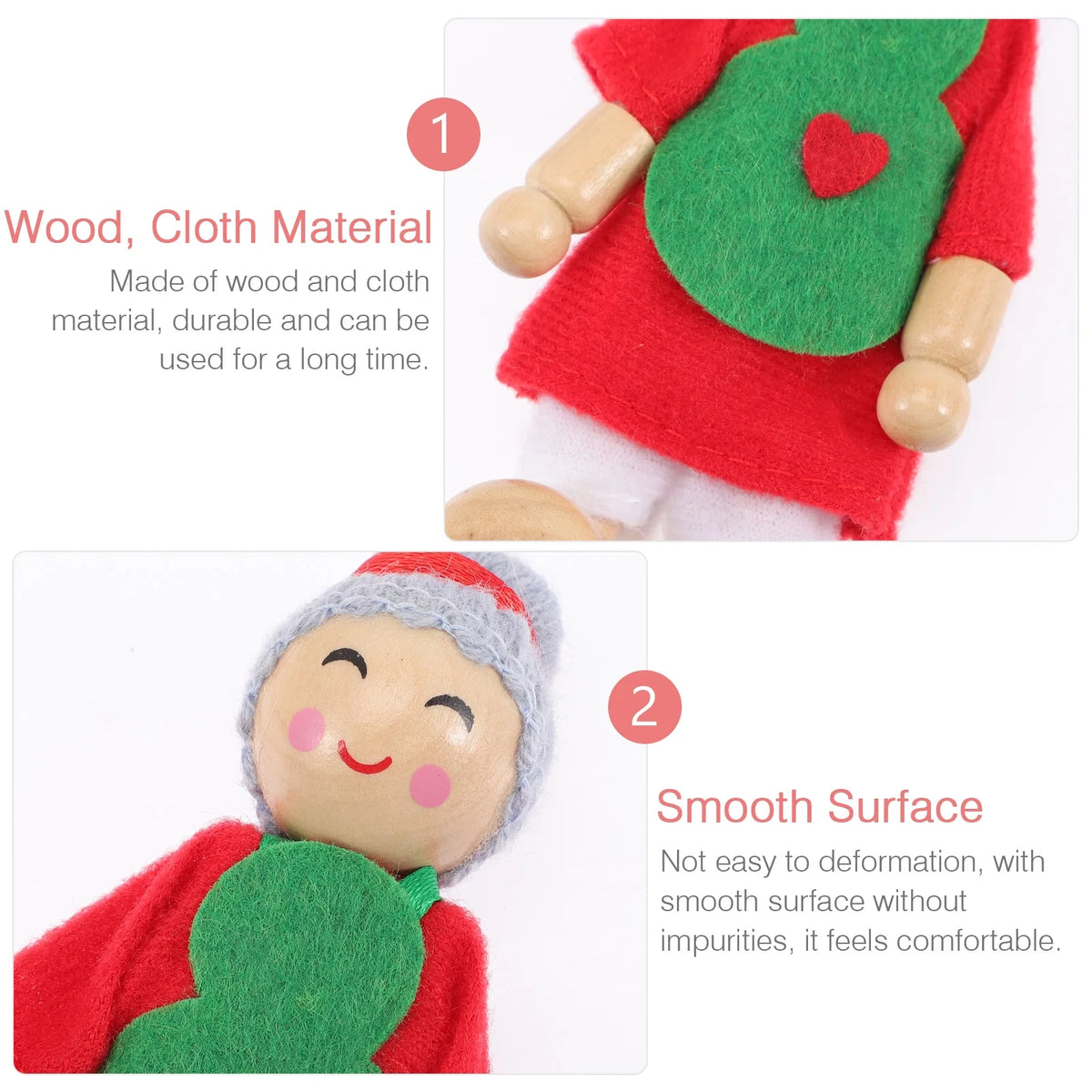 7 Pcs Wooden Dolls Playset X4537