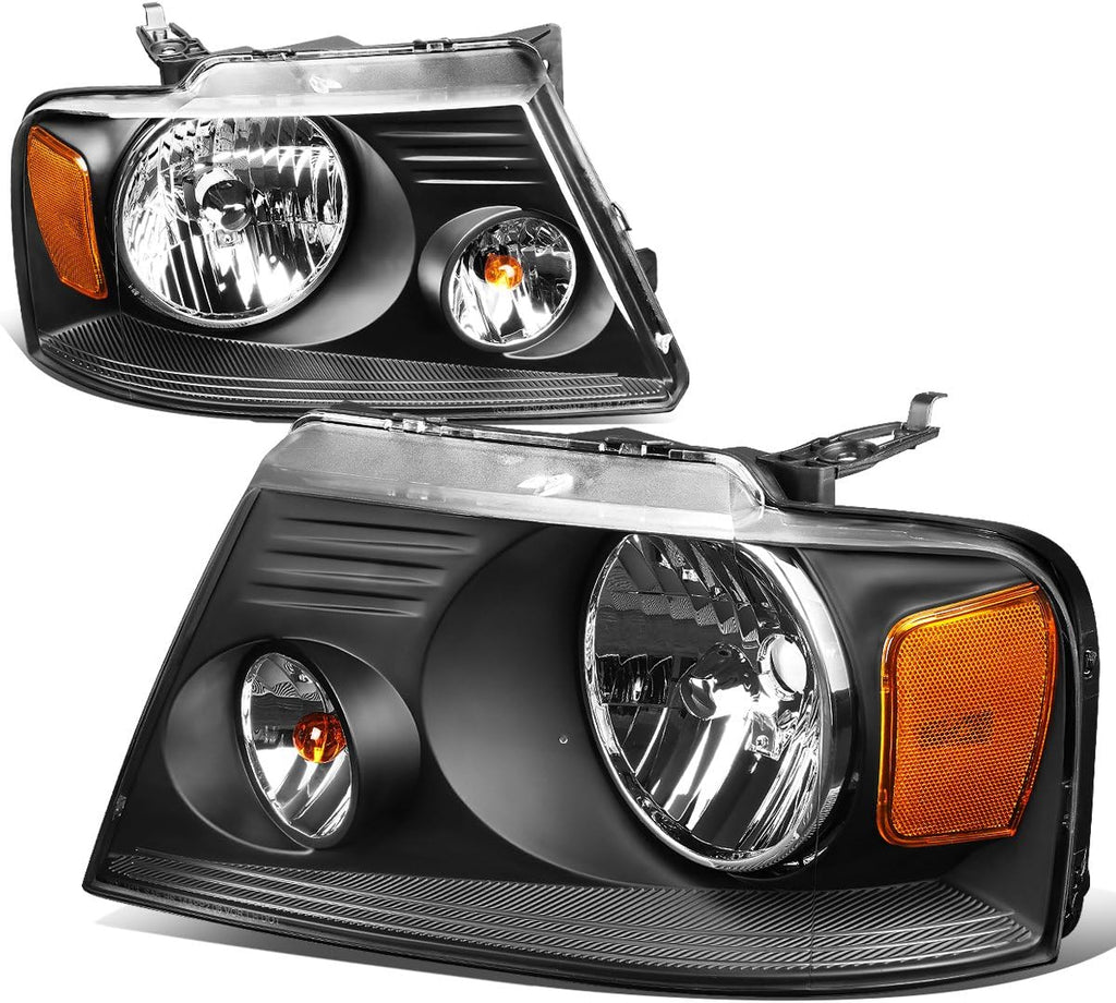 Black Housing Clear Lens Headlights Assembly for Ford F150 Lincoln Mark LT 2004-2008 G8340