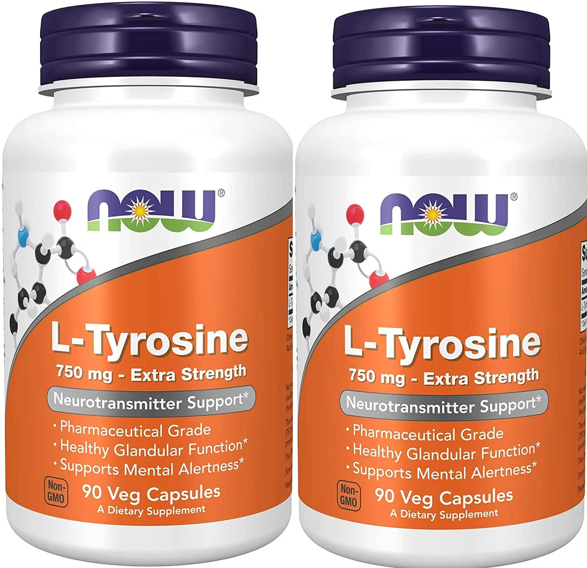 L-Tyrosine 750 mg 90 Caps 2 pack R49142