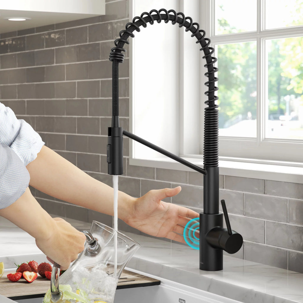 Matte Black Touchless Pull-Down Kitchen Faucet A34597