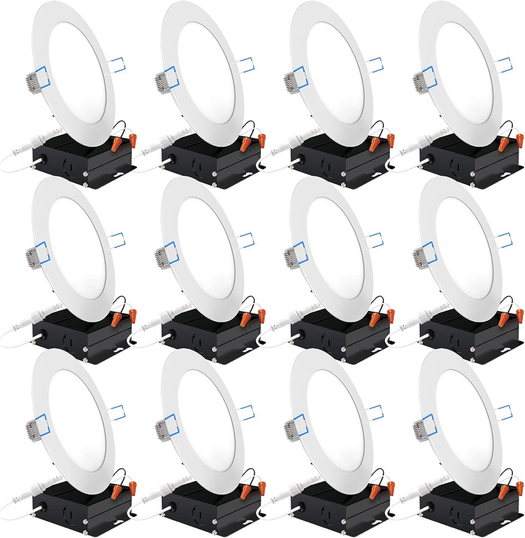 12 Pack 4 Inch Ultra Thin LED Recessed Ceiling Lights Y77320