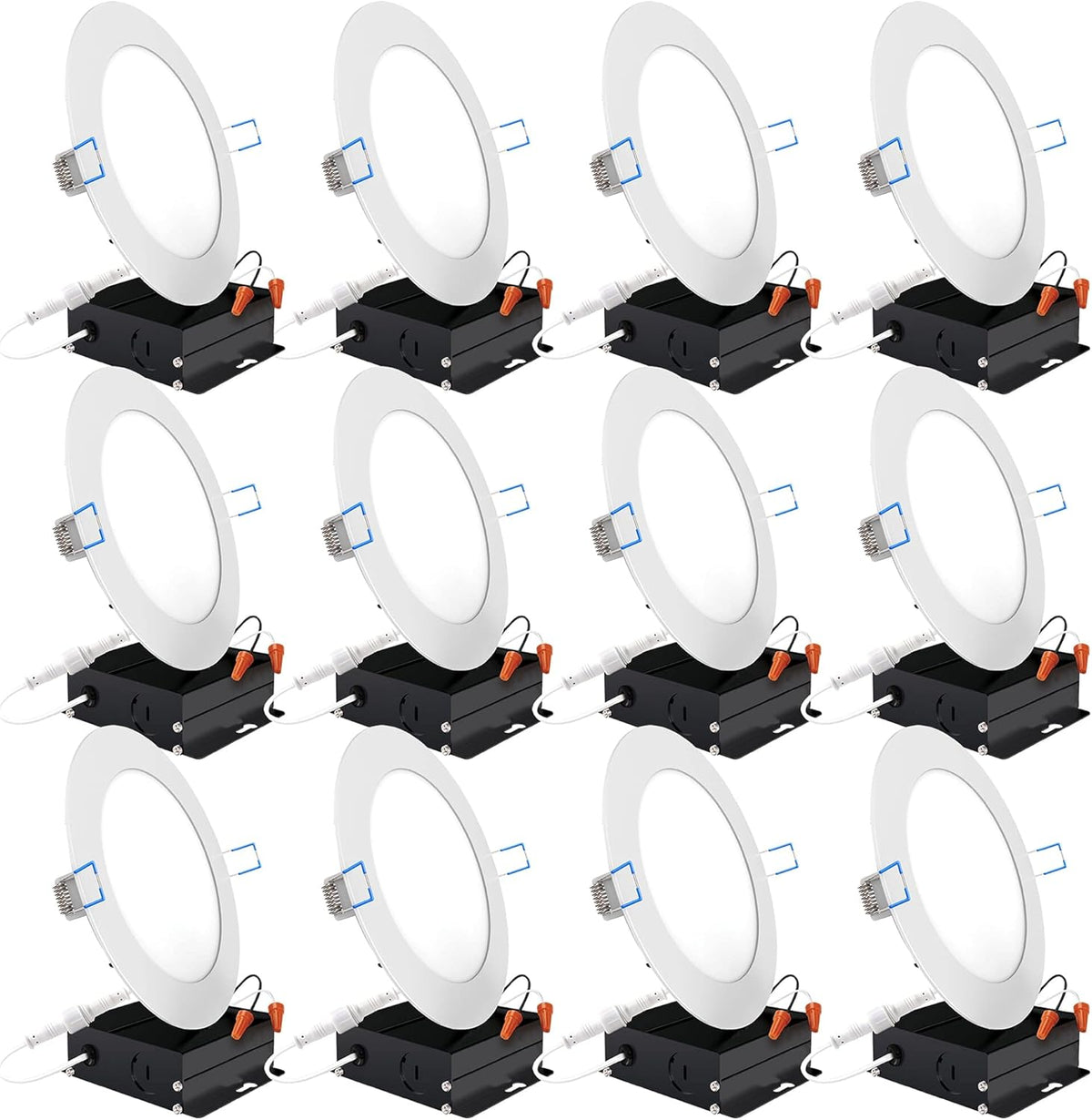12 Pack 4 Inch Ultra Thin LED Recessed Ceiling Lights Y77320