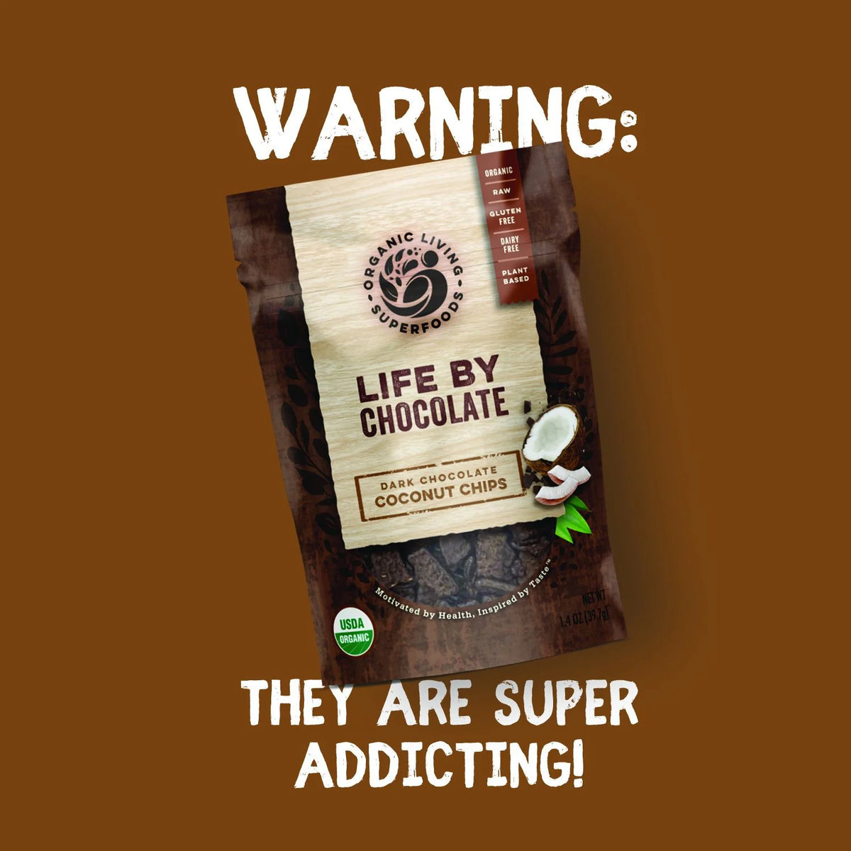 Organic Dark Chocolate Covered Coconut Chunks 1.4oz M7926