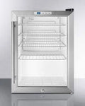 Black Cabinet Reach-In Refrigerated Merchandiser with LED Light, 2.5 Cu. ft U5681