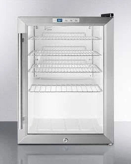 Black Cabinet Reach-In Refrigerated Merchandiser with LED Light, 2.5 Cu. ft U5681
