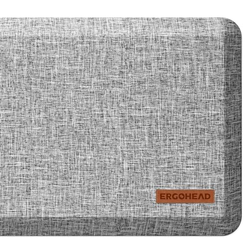 Anti Slip 7/8 inchs Anti Fatigue Kitchen Floor Mat, Waterproof Kitchen Runner (Light Gray, 17.3" x 39") P591590