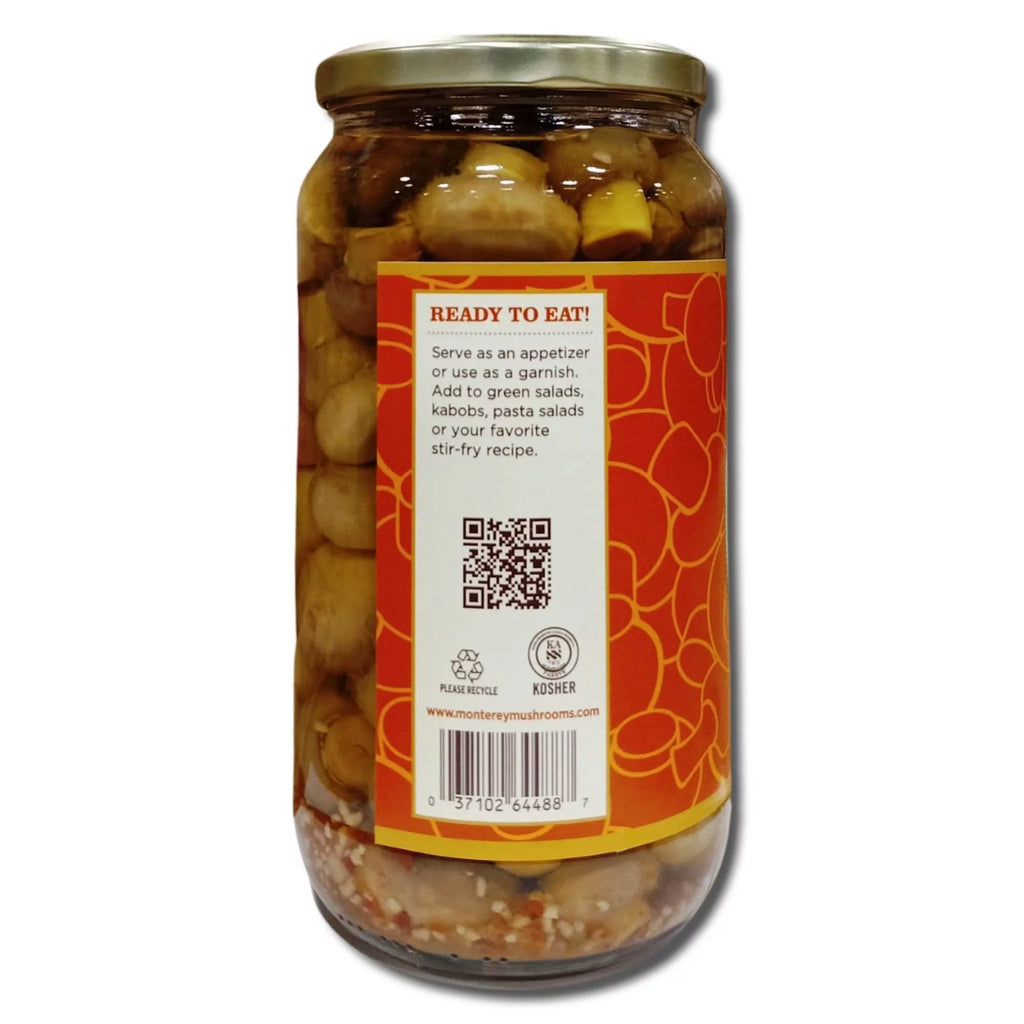 32 Ounce Garlic Marinated Mushrooms Pack of 2 M586