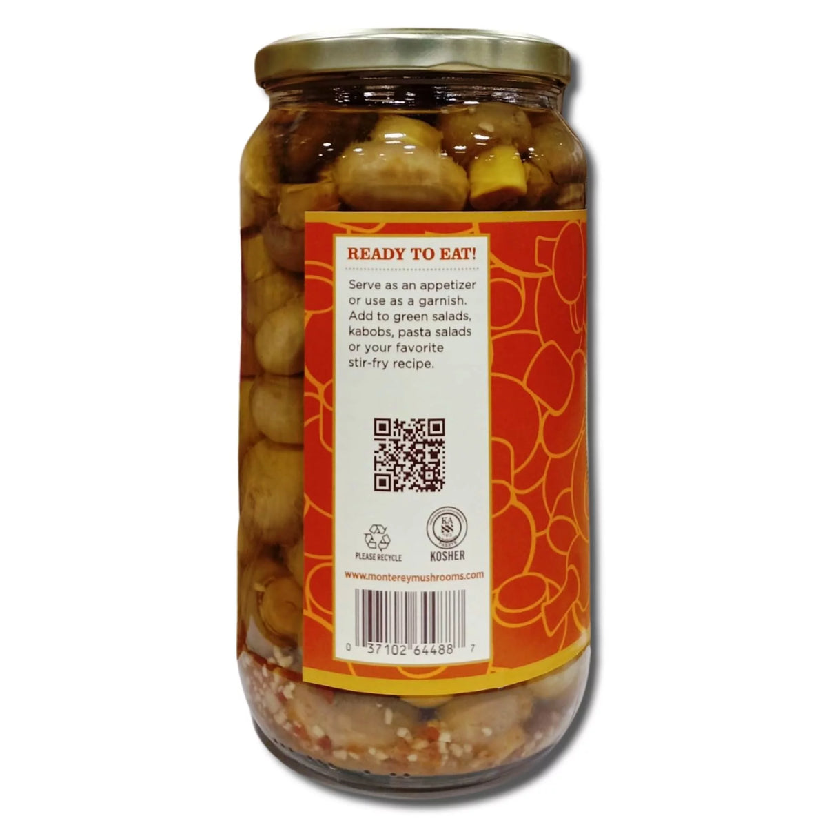 32 Ounce Garlic Marinated Mushrooms Pack of 2 M586
