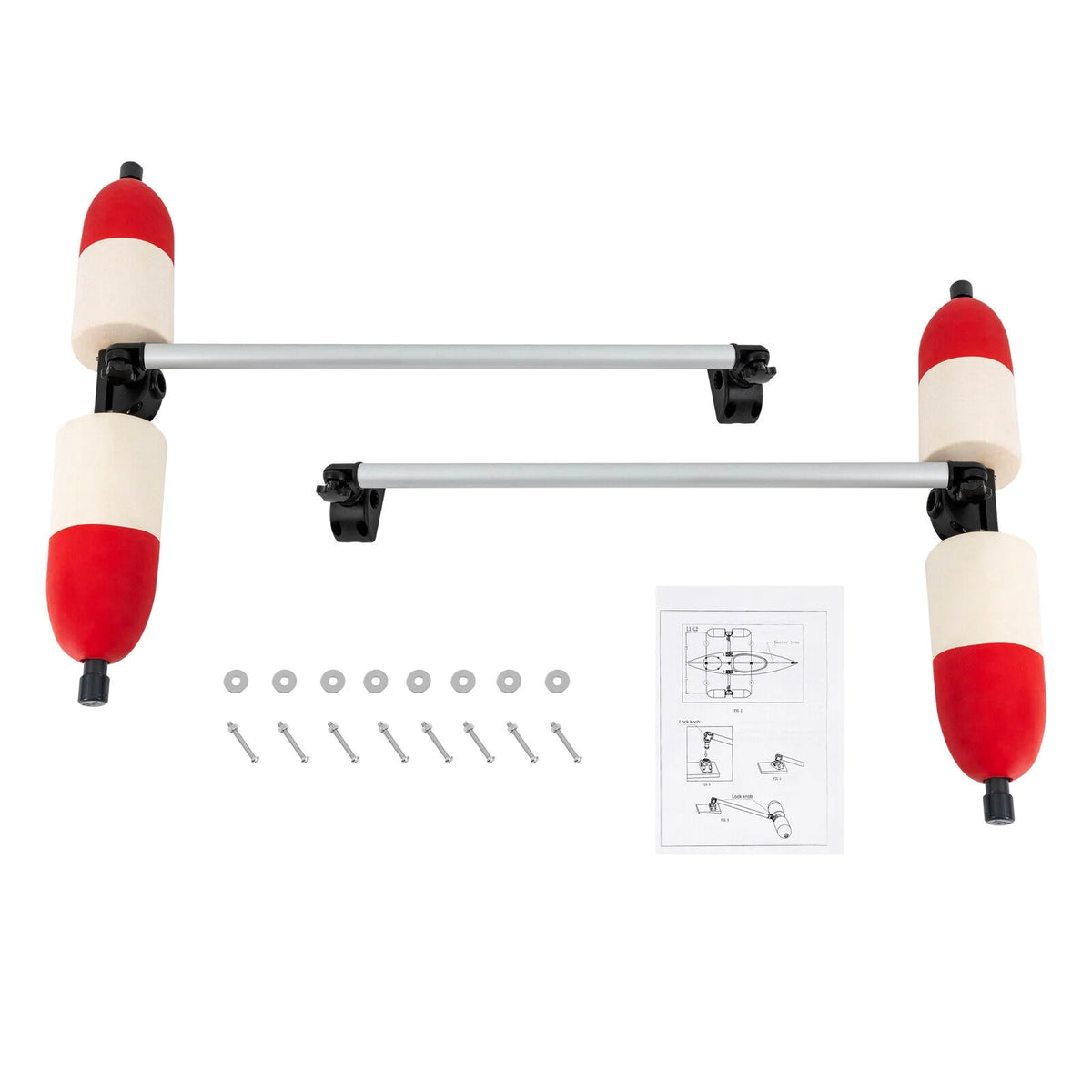 Kayak Canoe PVC Aluminum Stabilizer System Outrigger Arms Fishing Kit Y800126