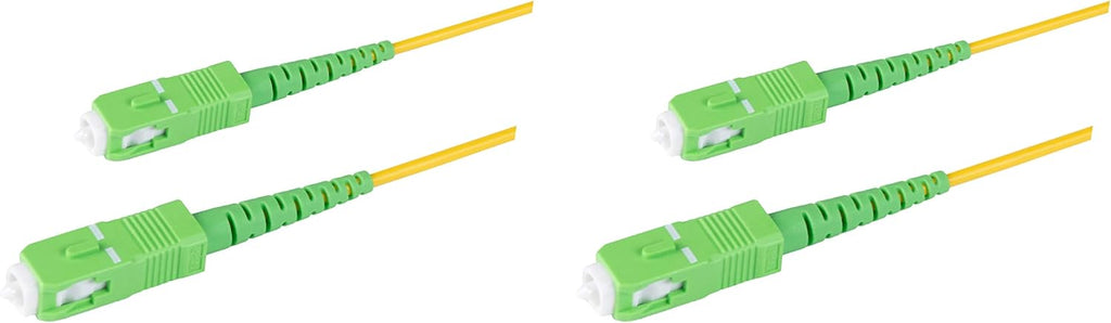 5-Pack 5 Meter SC/APC to SC/APC Simplex Riser OFNR Fiber Patch Cable T80876