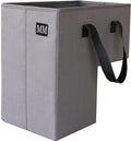 Canvas Stairs Basket with Leather Handles X83365