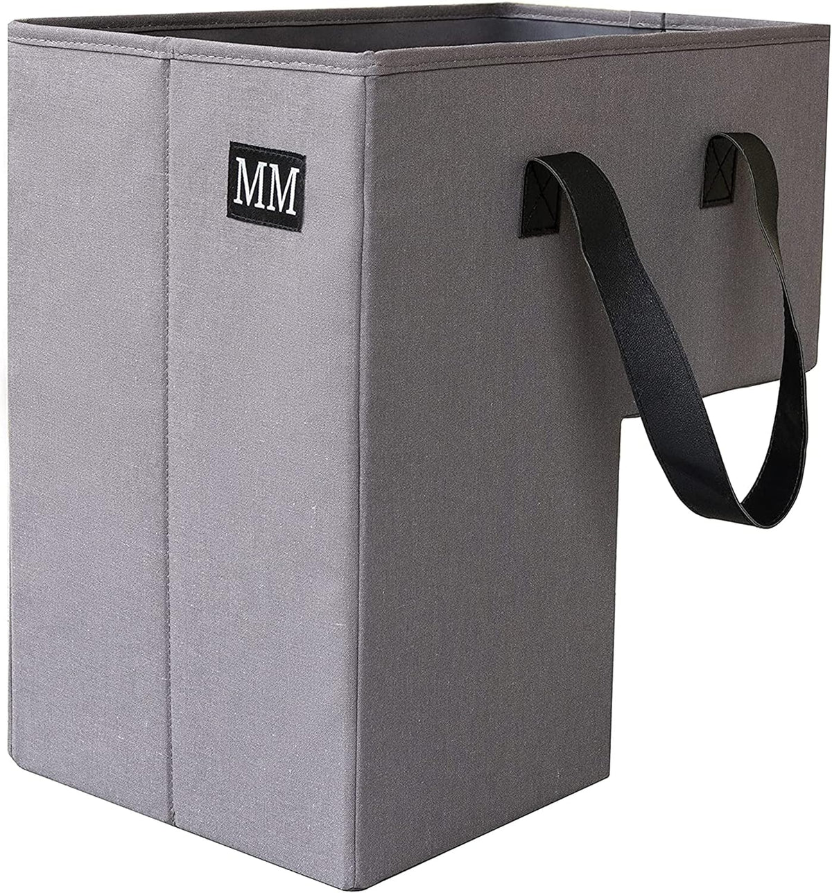 Canvas Stairs Basket with Leather Handles X83365