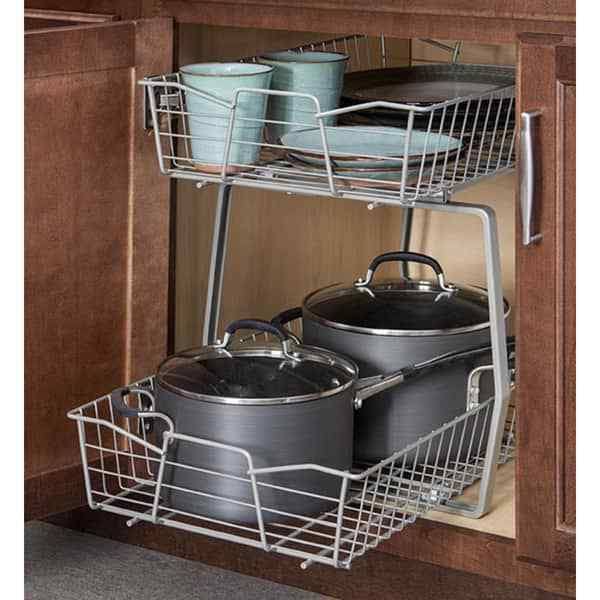 2 Tier 11-inch Wide Cabinet Organizer F39489