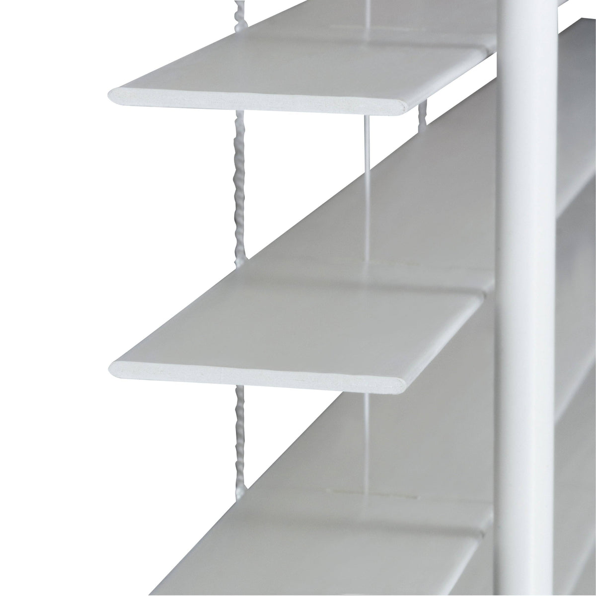 Cordless Faux Wood Blind White M8345