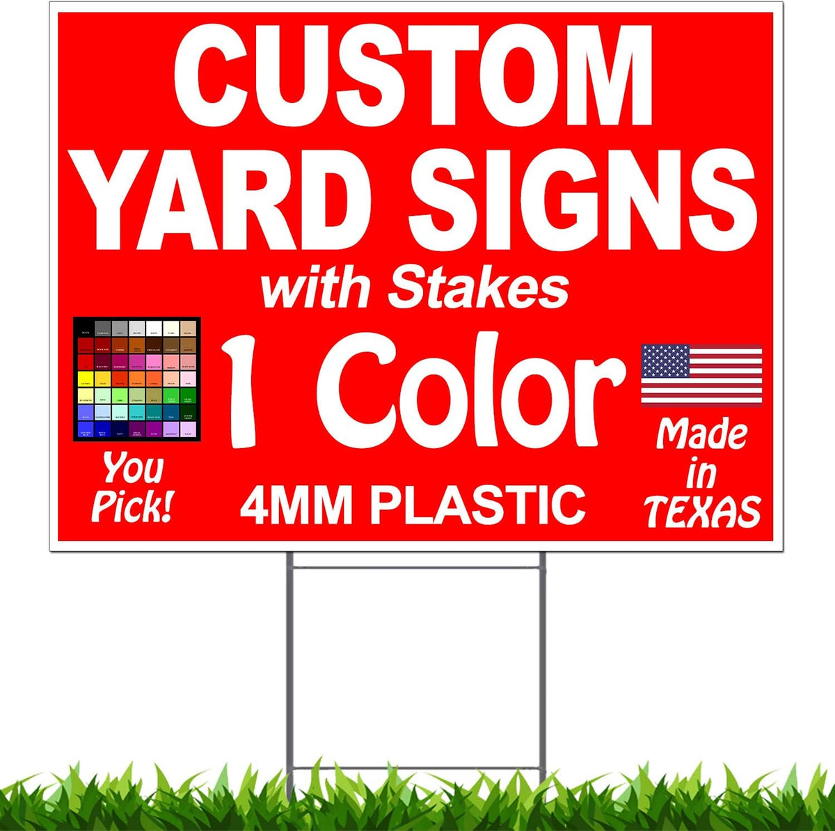 Heavy Duty Yard Signs with H-Stakes Q64727