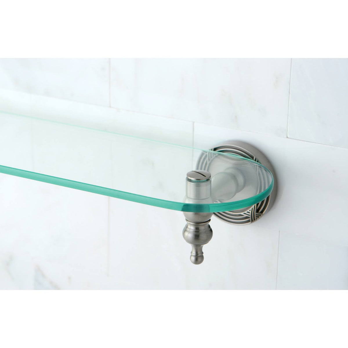 Satin Nickel Glass Shelf U884