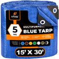 Blue Poly Tarp 15' x 30' Waterproof Polyethylene C15137