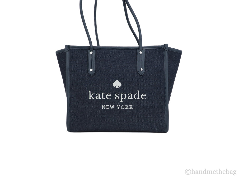 Blue Denim Fabric Shoulder Tote Handbag B212535