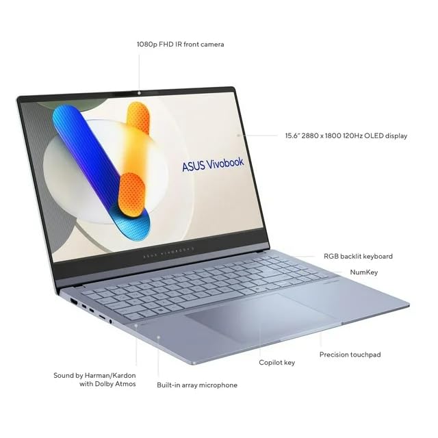 15.6" 2880 x 1620 120Hz OLED Intel Core Ultra 7 16GB DDR5 1TB SSD Laptop K12340