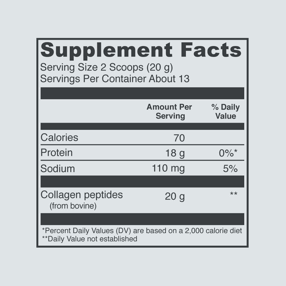 Unflavored Collagen Peptides Powder 9.33 OZ A37389
