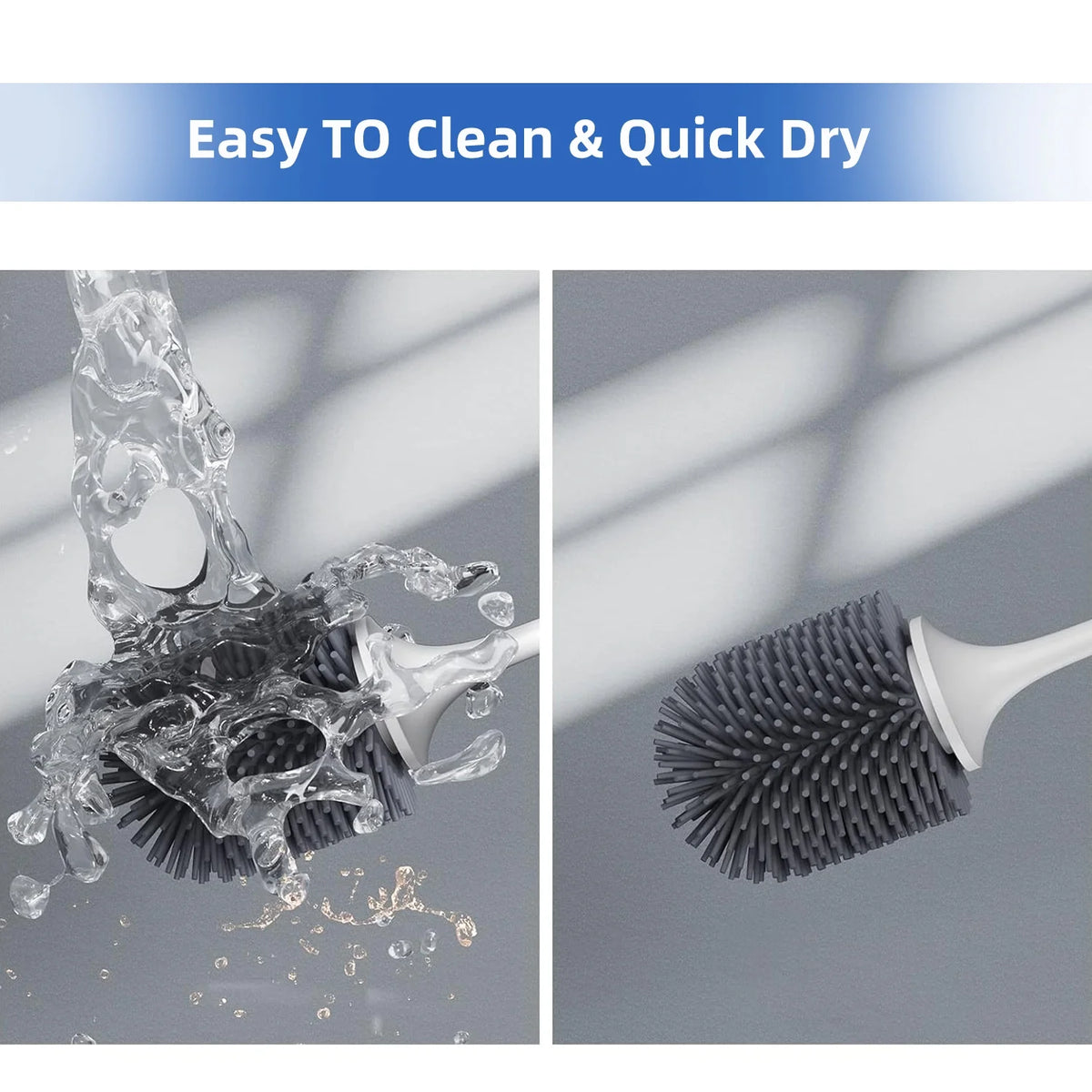 Toilet Brush and Caddy Bowl Cleaner Holder Set (2Pack) M907