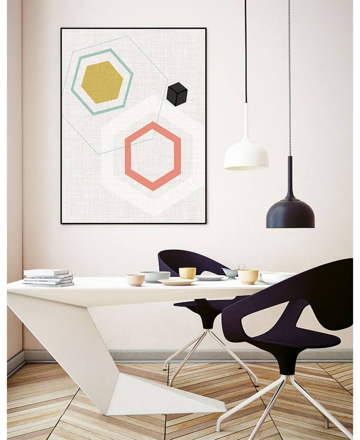 Framed Canvas Art Block F43745