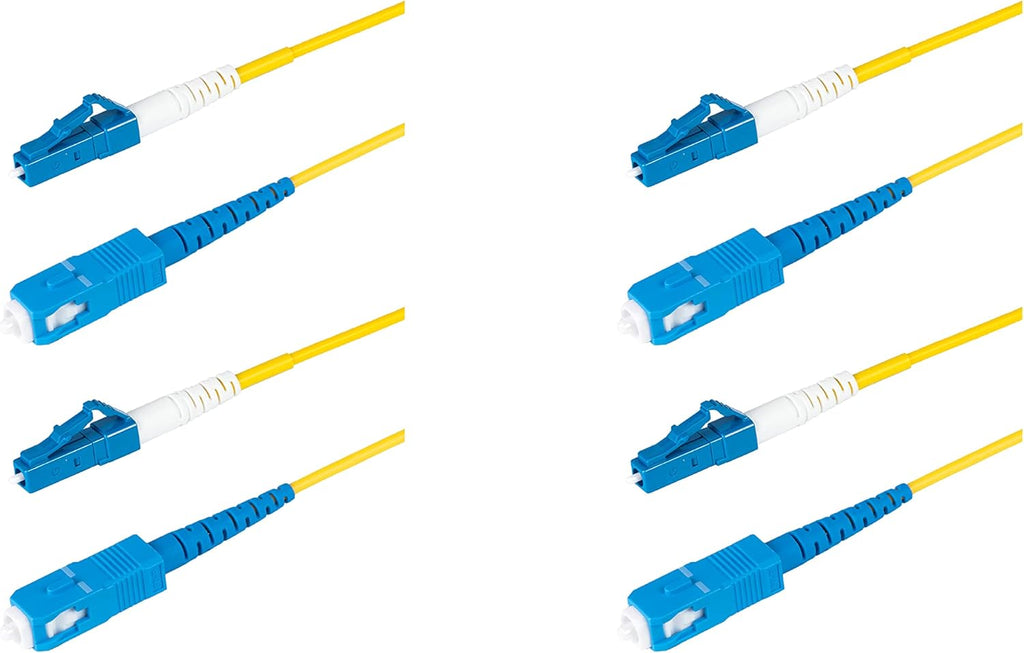 5-Pack 5 Meter SC/APC to SC/APC Simplex Riser OFNR Fiber Patch Cable T80876