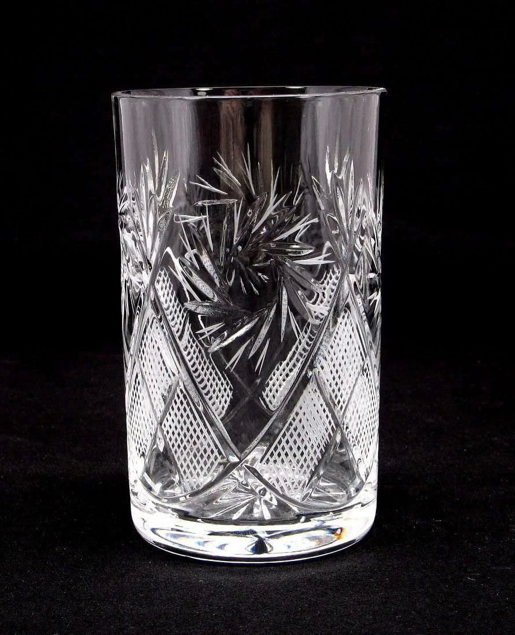 Russian Crystal Hot Tea Glass 8.5 Oz & Metal Glass Holder Z806609