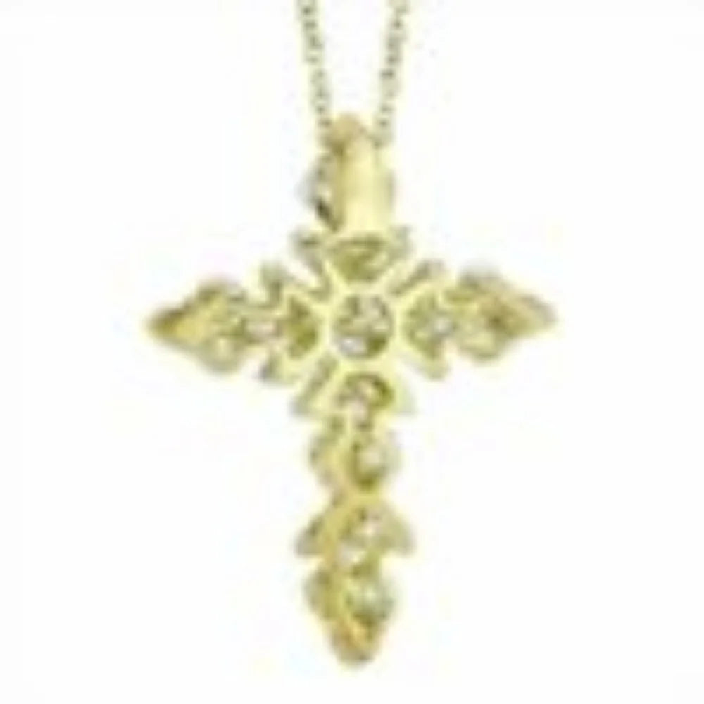 14K Yellow Gold Cross Pendant G586125