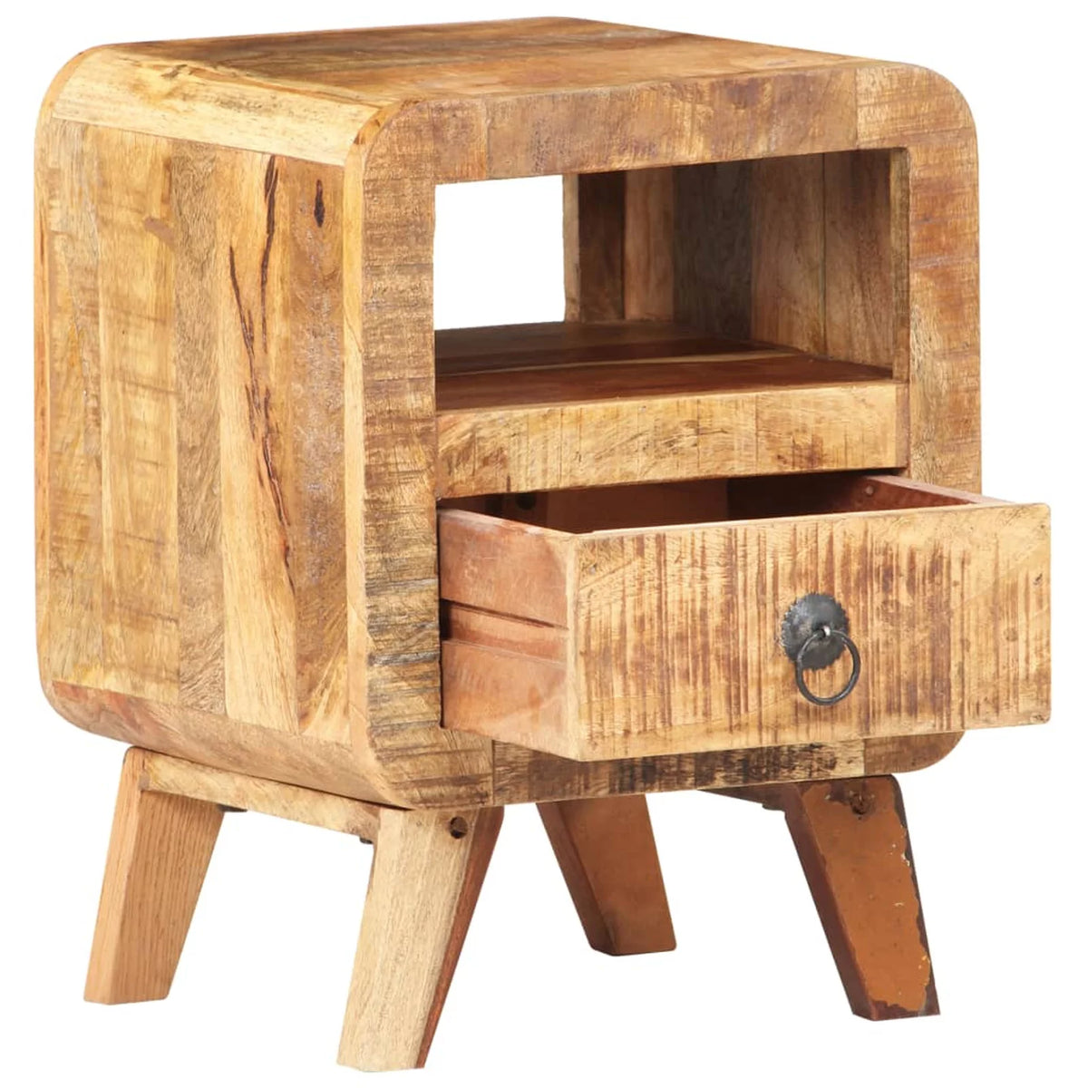 Rough Mango Wood Bedside Cabinet H839406
