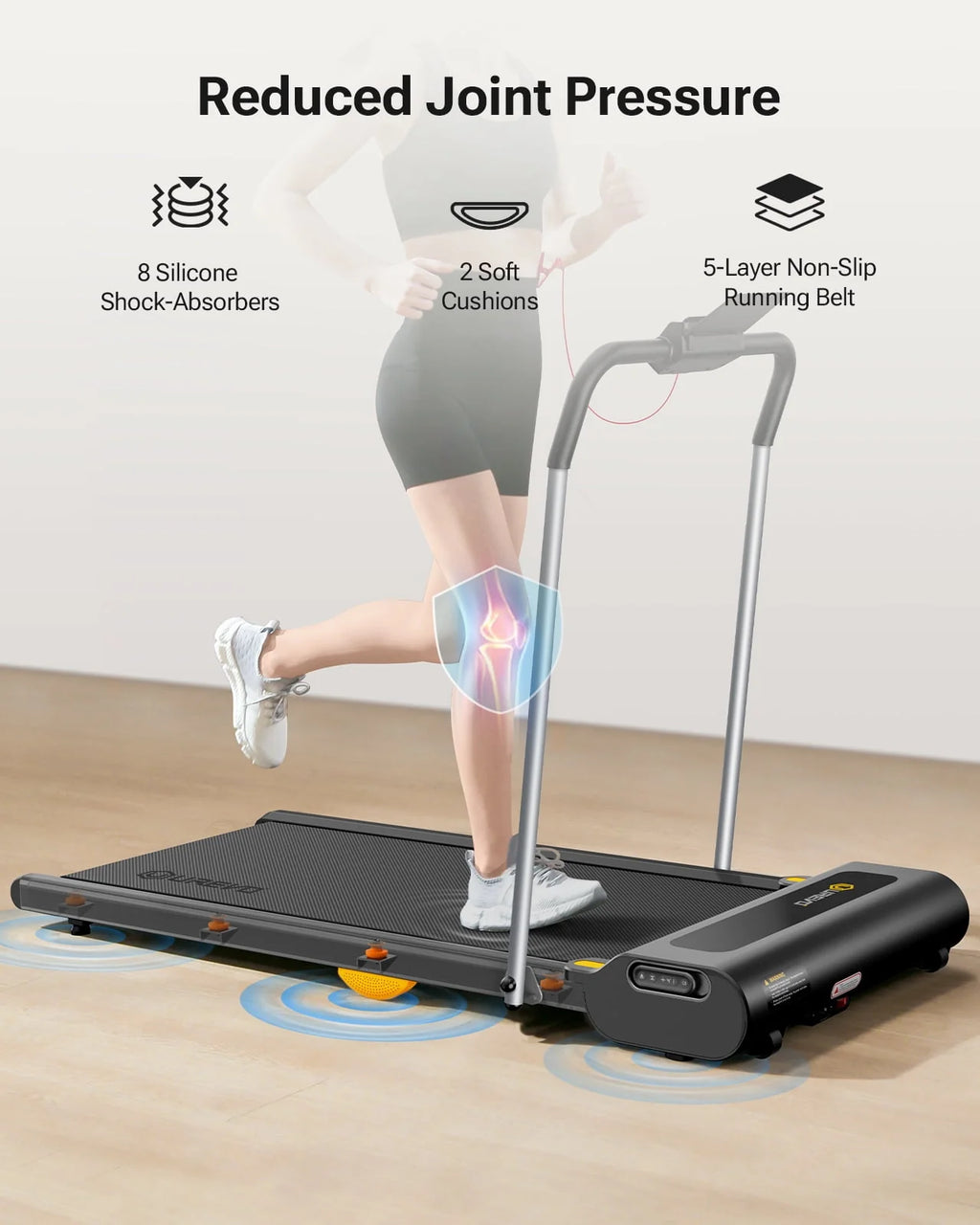 2 in 1 Under Desks Treadmill 2.5HP Folding Treadmill with Remote Control 265lb I698