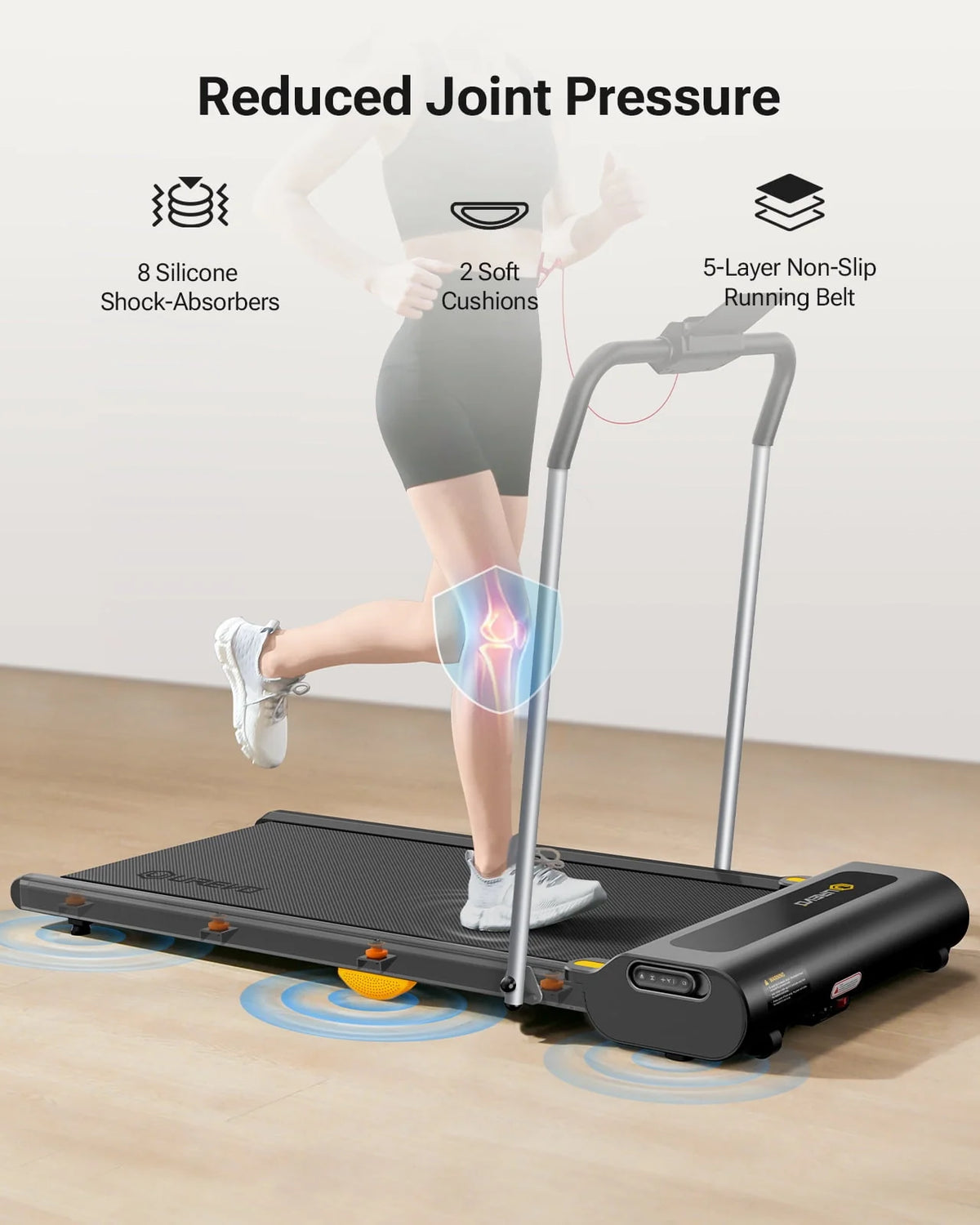 2 in 1 Under Desks Treadmill 2.5HP Folding Treadmill with Remote Control 265lb I698