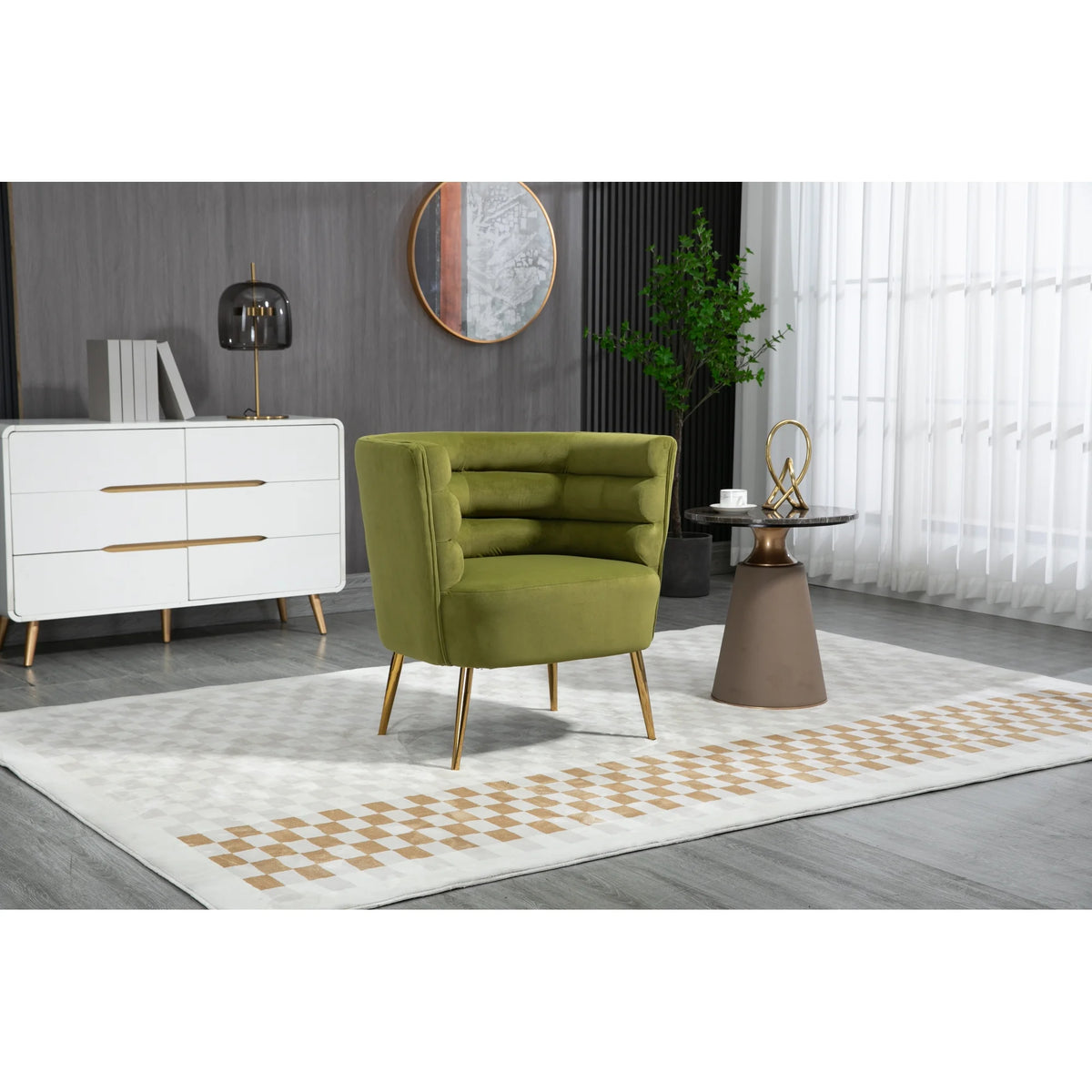 Accent Chair with Golden feet S9485