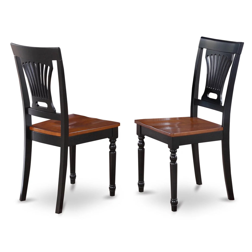 Black 5 Piece Wood Dining Table and Chairs Set C457