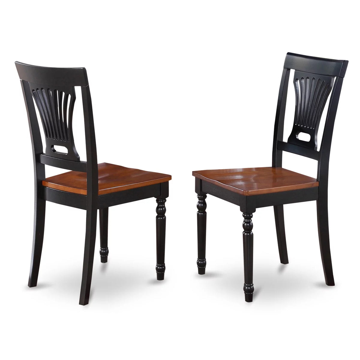 Black 5 Piece Wood Dining Table and Chairs Set C457