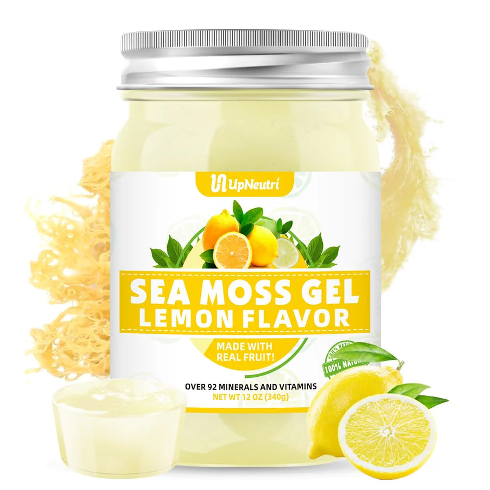 Wildcrafted Irish Sea Moss Gel 92 Minerals and Vitamins Lemon Flavored 12 OZ D807842