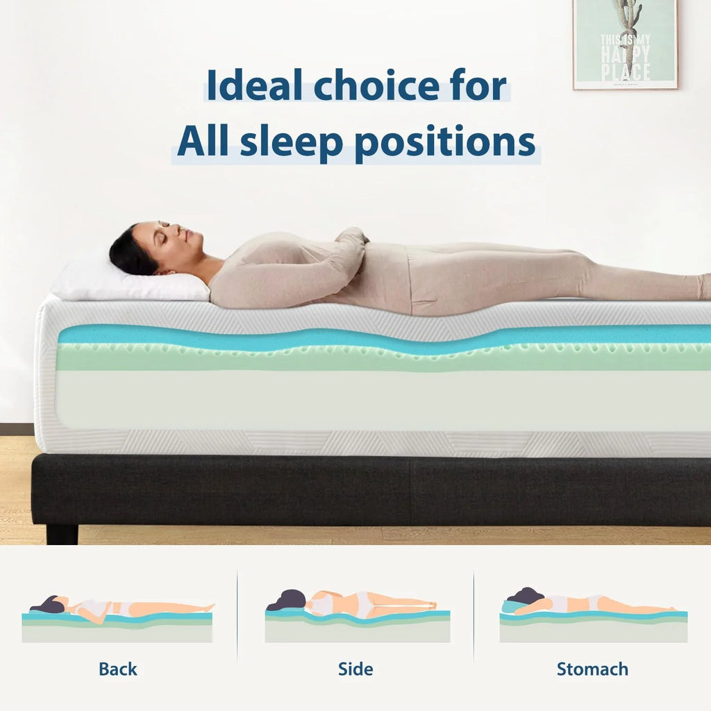 Queen 10 Inch Cooling Gel Memory Foam Mattress I62403