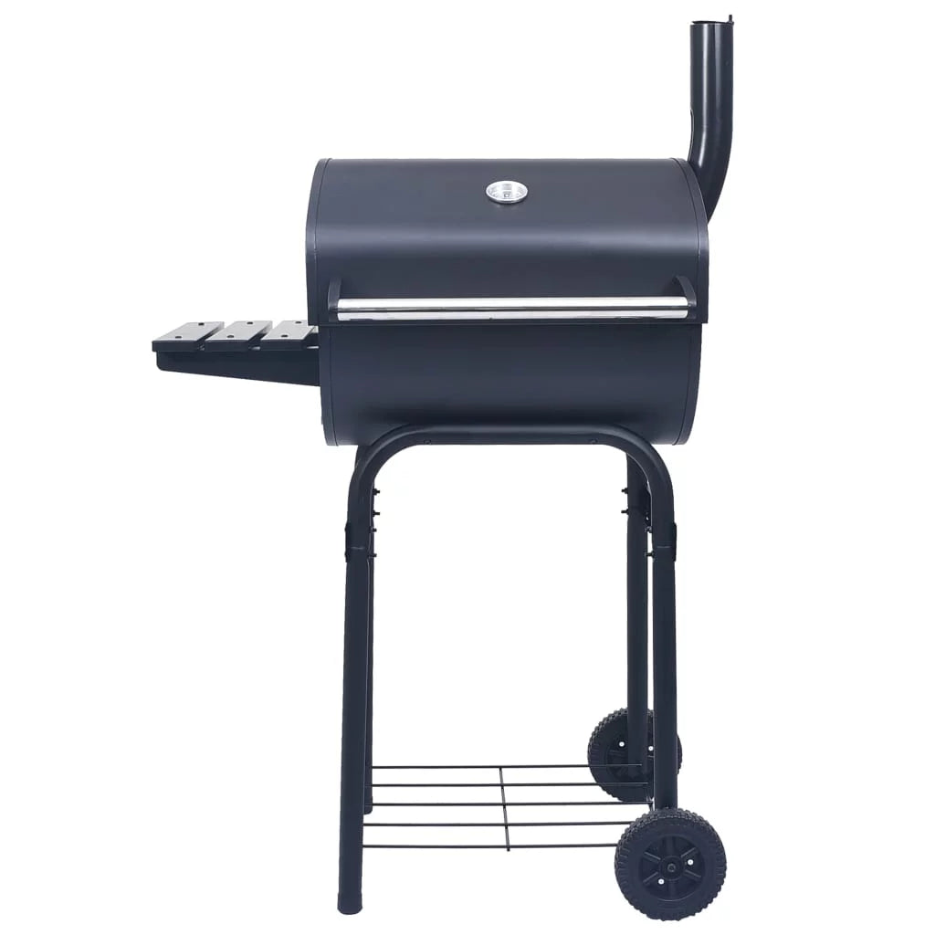 Charcoal BBQ Grill Smoker with Bottom Shelf Black M9163