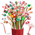 64 Packs Christmas Gel Ink Pens with Squishy Toppers I939959