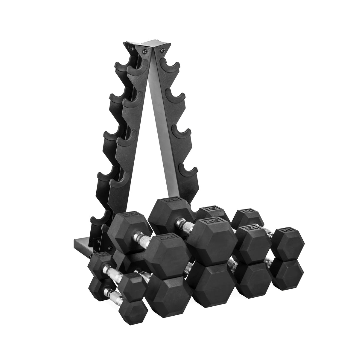 150 Lb. Rubber Hex Dumbbell Weight Set S5661
