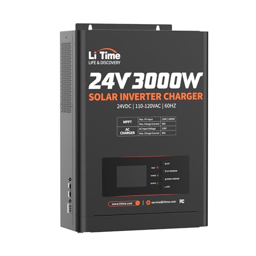 3500W Pure Sine Wave Solar Inverter Charger, 48V DC to 120V AC, Built in 80A MPPT Charge Controller E80331