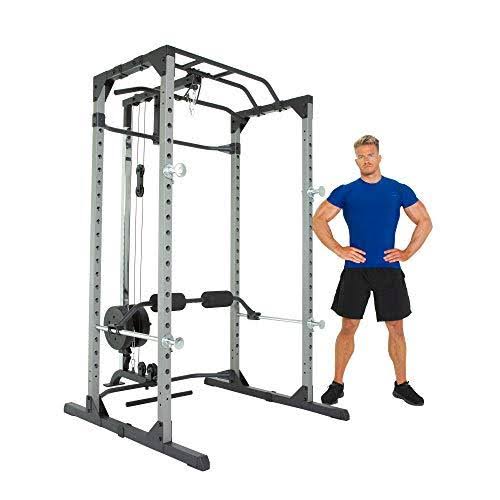 Power Cage with LAT Pull-Down Attachment and Adjustable Leg Hold-Down C293414