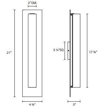 Satin Nickel LED Panel Sconce K6302