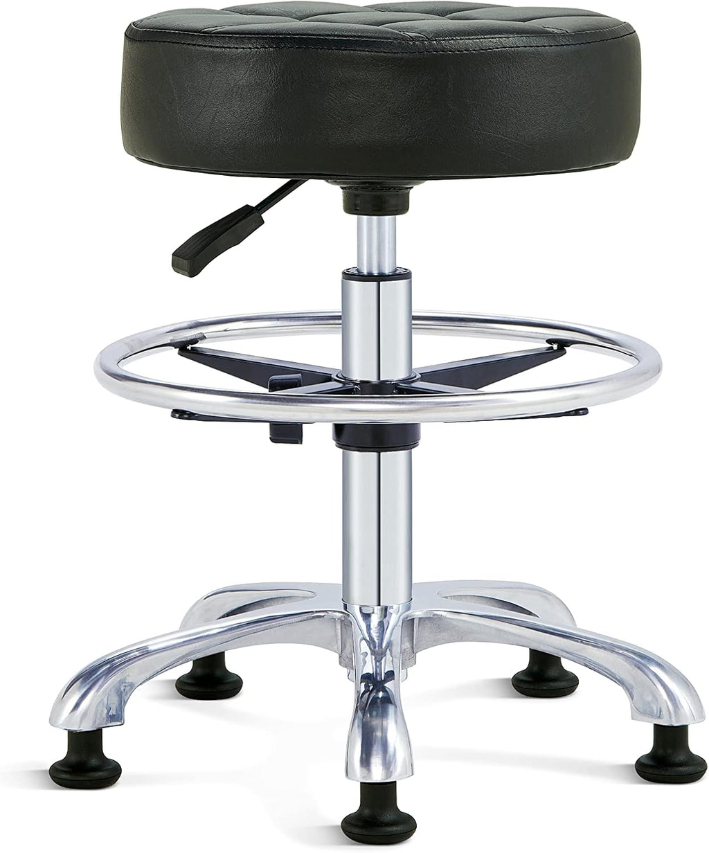 Black Height Adjustable Swivel Stool with Casters V6391