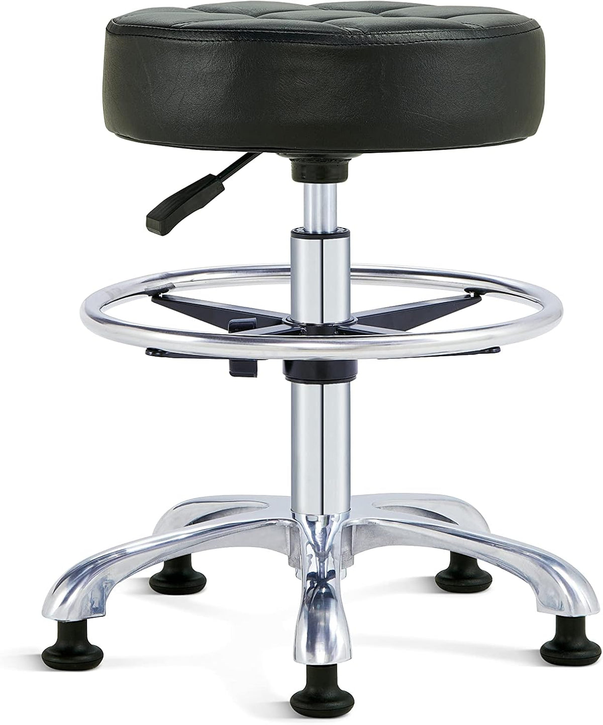 Black Height Adjustable Swivel Stool with Casters V6391