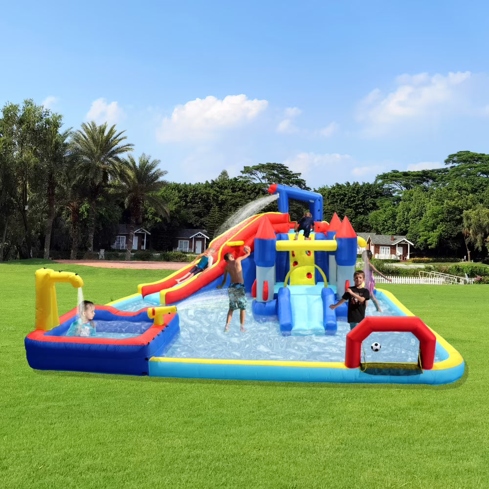 7 in1 Inflatable Water Bounce House with Splash Pool R57381