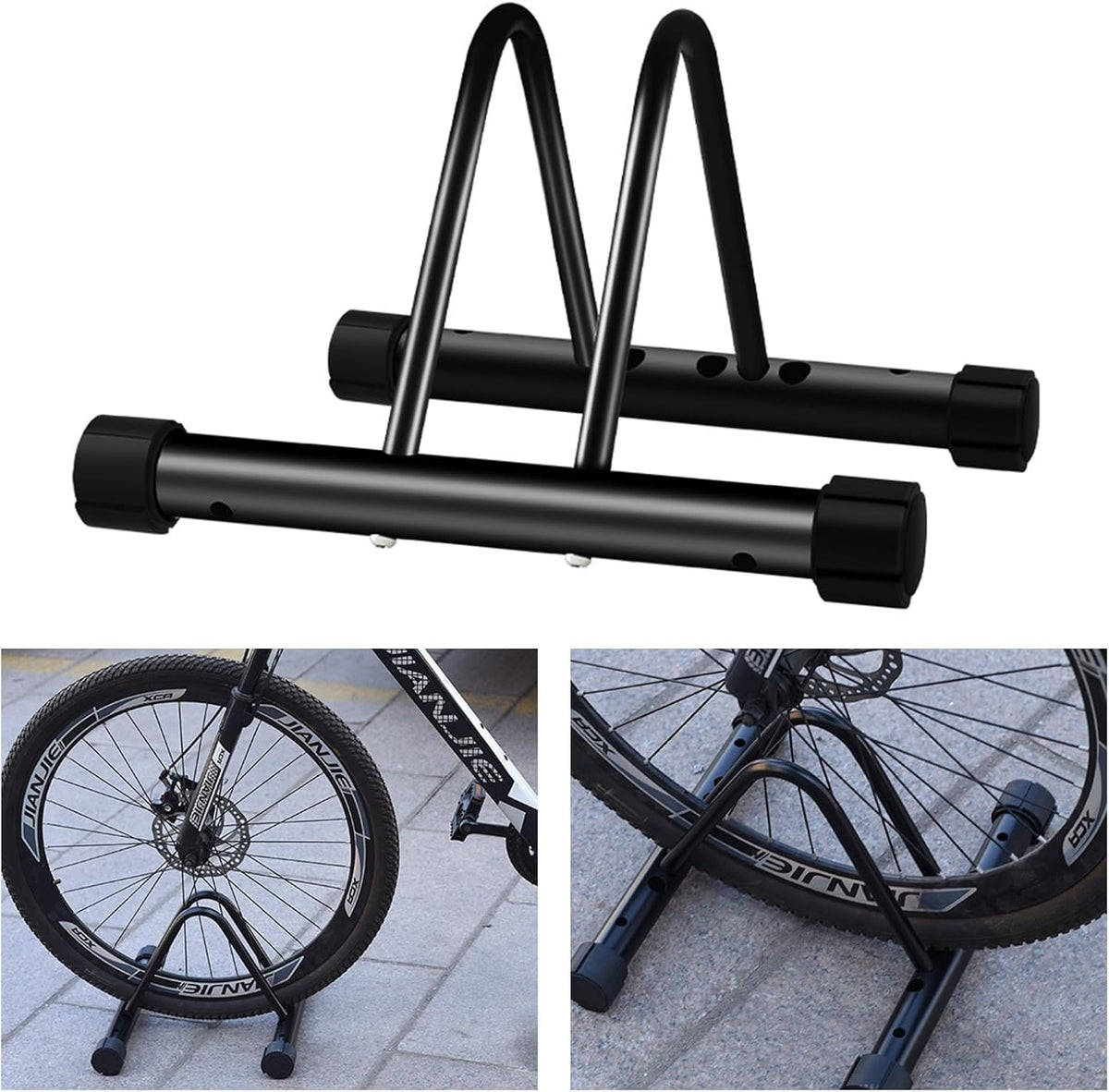 Adjustable Single Bike Floor Stand Parking Rack J40985