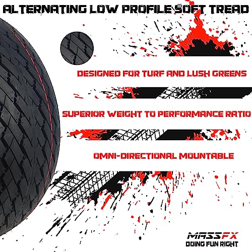 Set of 4 18x8.5-8 Beige Golf Cart Wheels and Tires Combo S476954