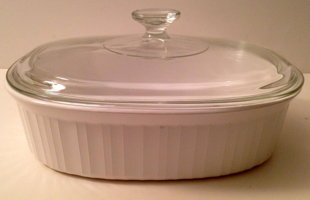 2.5 Quart French White Casserole with Glass Lid U4125